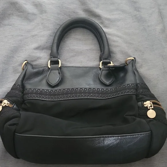Desigual Black Satchel with Gold Accents - Picture 4 of 6
